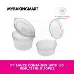 PP Sauce Container With Lid 10ml (50pcs) / 25ml (100pcs)