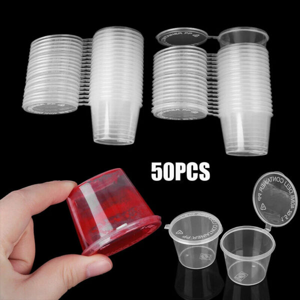 PP Sauce Container With Lid 10ml (50pcs) / 25ml (100pcs) - Image 3