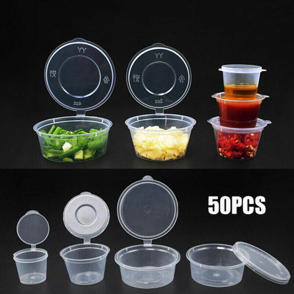 PP Sauce Container With Lid 10ml (50pcs) / 25ml (100pcs) - Image 4