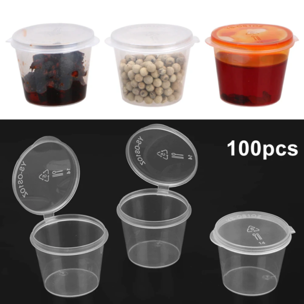 PP Sauce Container With Lid 10ml (50pcs) / 25ml (100pcs) - Image 6