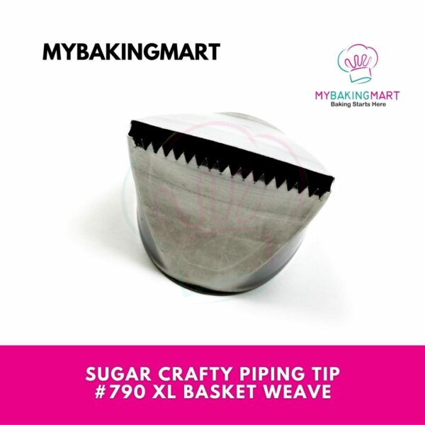Sugar Crafty Piping Tip #790 XL Basket Weave - Image 2