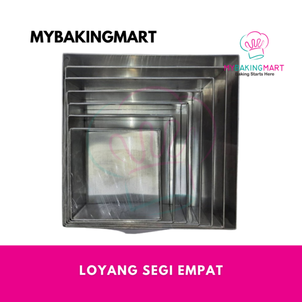 Aluminium Square Cake Pan (Loyang Segi Empat)