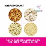 FLUFFY Almond Nut Raw 500g/1kg  Nib / Strip / Flake / Shelled