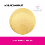 Assorted Cake Board Round & Square 5pcs (Gold) / Papan Kek