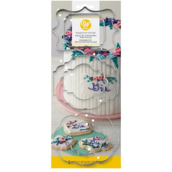 Wilton Fondant and Gum Paste Plaque Cut-Outs 6-Piece