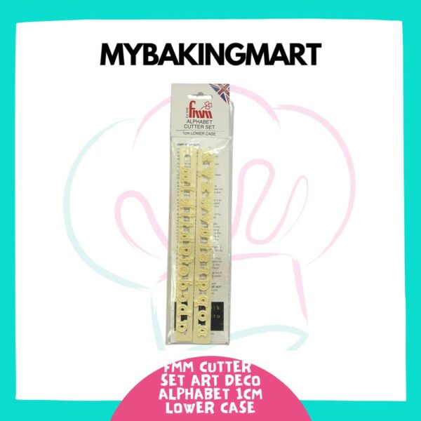 FMM Cutter Art Deco Alphabet Set Lower Case 1cm