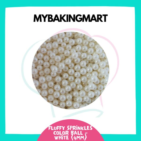 Fluffy Sprinkles Color Ball - White (4mm)