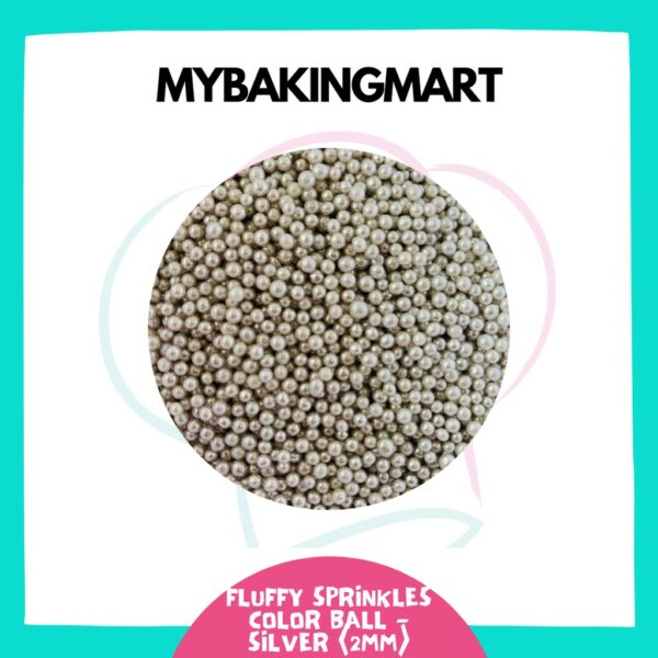 Fluffy Sprinkles Color Ball - Silver (2mm)