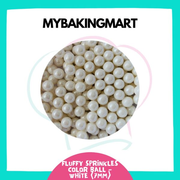 Fluffy Sprinkles Color Ball - White (7mm)