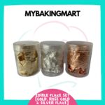 Edible Flake Set (Gold, Rose Gold & Silver Flake)