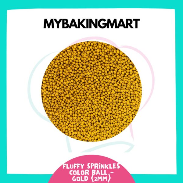 Fluffy Sprinkles Color Ball - Gold (2mm)