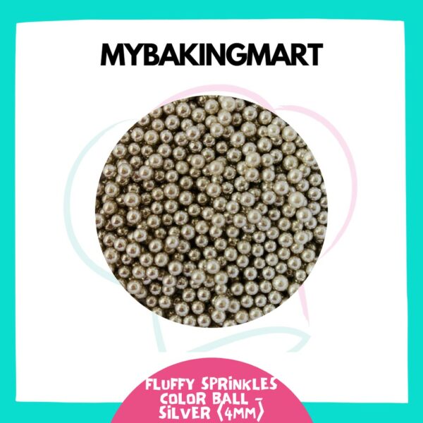 Fluffy Sprinkles Color Ball - Silver (4mm)