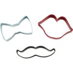 Wilton Bow Tie, Moustache & Lips Cookie Cutter Set - Image 2