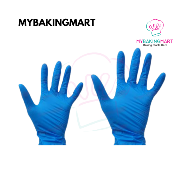Crystal Wrap Nitrile Glove Non-Powdered Blue – L size (100pcs) - Image 2