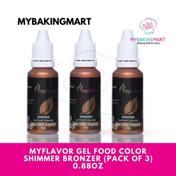 MyFlavor Gel Food Colour Shimmer Bronzer (Pack of 3)