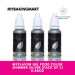 MyFlavor Gel Food Colour Shimmer Silver (Pack of 3)