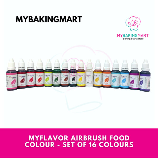 Myflavor Airbrush Food Colouring Set (16 Colours)