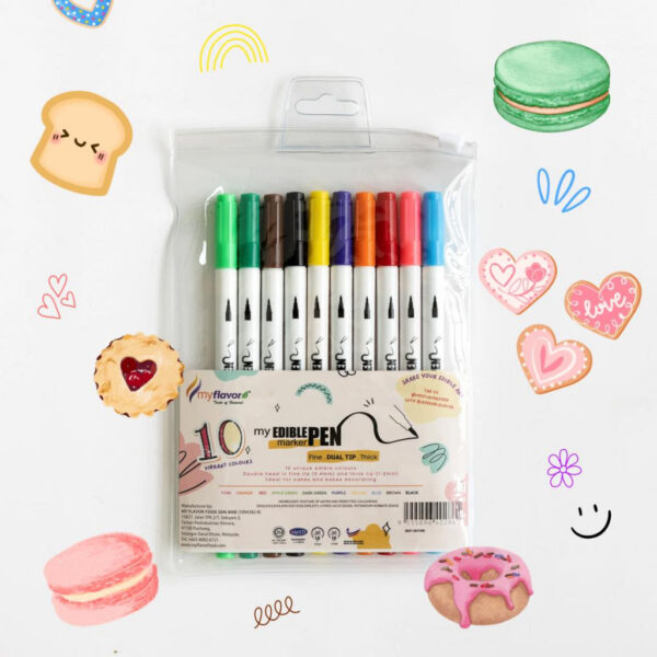 Myflavor Edible Marker Pen Set (10 Colours) - Image 2