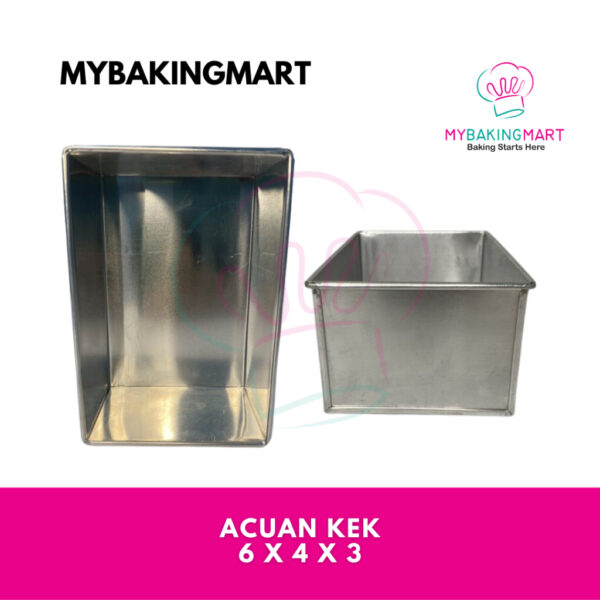 FLUFFY Assorted Cake Mould / Acuan Kek - Aluminium Square Tin Tray/Loyang Kek 3inci