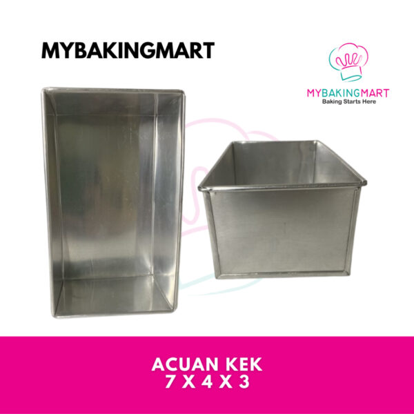 FLUFFY Assorted Cake Mould / Acuan Kek - Aluminium Square Tin Tray/Loyang Kek 3inci - Image 2