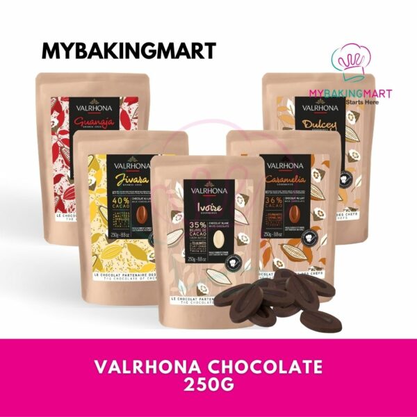VALRHONA Dark/Milk/White/Blonde Chocolate 250g