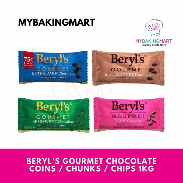 Beryl's Chocolate Compound 1kg Coins / Chunks / Chips