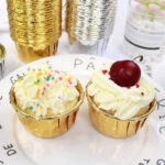 FLUFFY White/Gold Solo Cup 50pcs/100pcs - Image 6