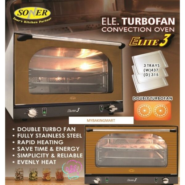 Soner ELITE3 Electric Convection Oven (Turbo Fan) - Image 4