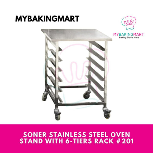 Soner Stainless Steel Oven Stand /Oven Rack #201 with 6-Tiers Rack /Rak Oven Industri