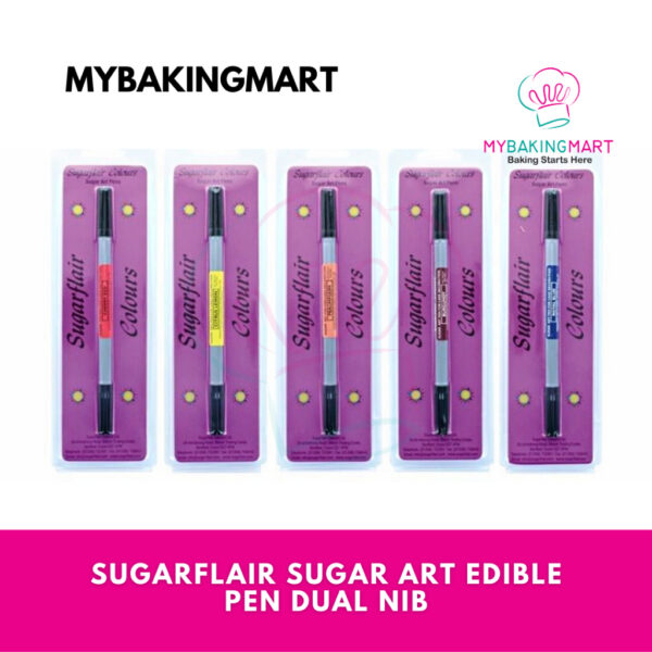 Sugarflair Edible Pen Dual Nib Icing Colouring Pen - Alcohol based