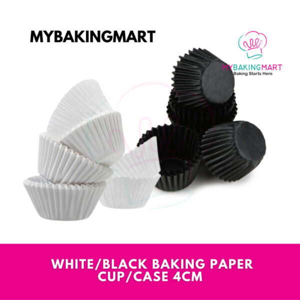 FLUFFY Mini Plain White/Black Baking Paper Cup 1000pcs/roll