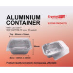 Crystal Wrap Aluminium Container With LID 4330-P (10 pcs) - Image 2