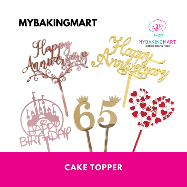 Cake Topper for Birthday Anniversary Valentines Love