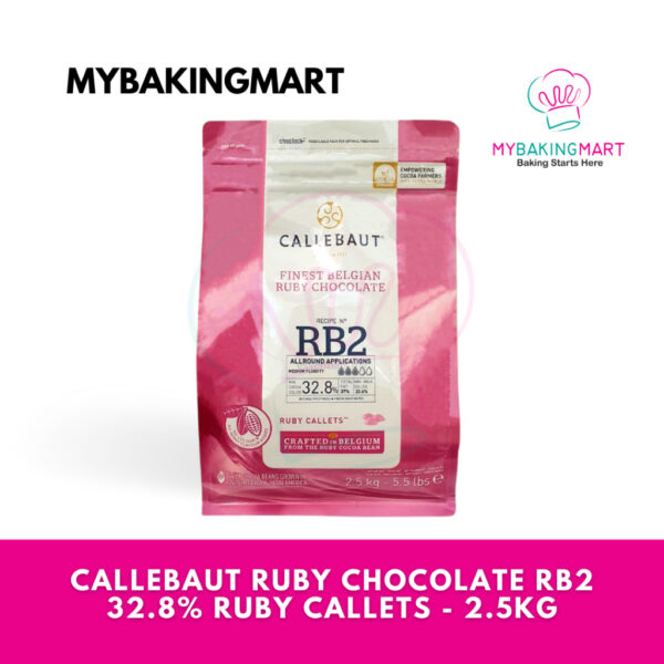 Callebaut Ruby R2 Ruby Callet Chocolate Couverture 32.8% - 2.5kg