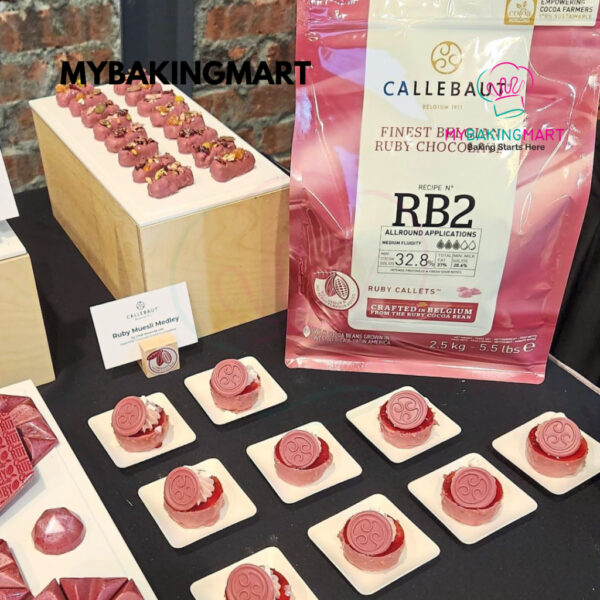 Callebaut Ruby R2 Ruby Callet Chocolate Couverture 32.8% - 2.5kg - Image 3