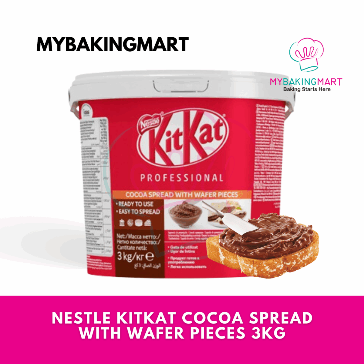 Nestle Kitkat Spread With Wafer Pieces 3kg - Image 1