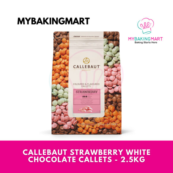 Callebaut Strawberry White Chocolate Callet Couverture 2.5kg