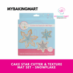 Cake Star Snowflake Cutters and Texture Mat Set - Image 2