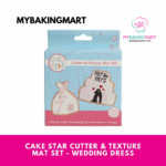 Cake Star Cutter and Texture Mat Set Wedding Dress and Cake - Image 2
