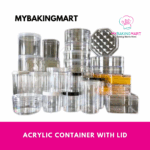 Acrylic Food Storage Container Set – Clear Jars with Lids