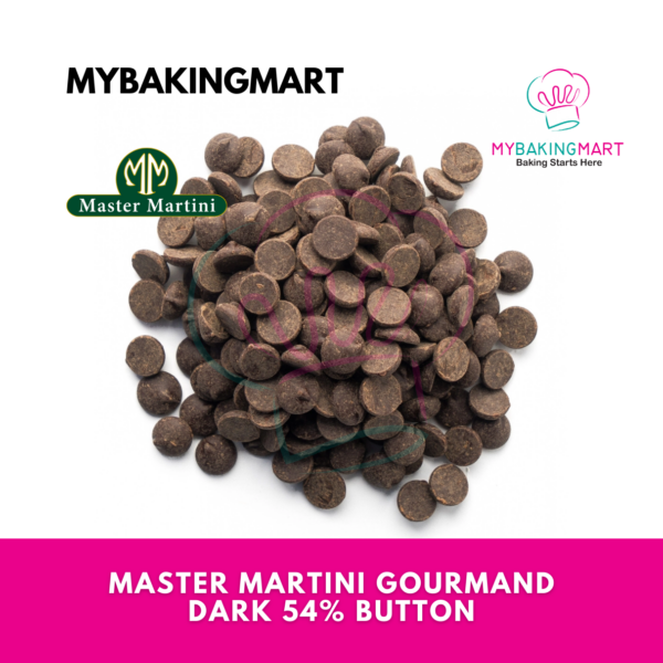 Master Martini Dark 54% Button 250g / 500g / 1kg Couverture Chocolate