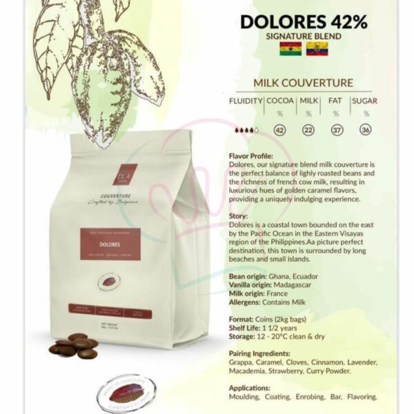DLA Chocolate Couverture 2kg - Dark Couverture / Milk Couverture / White Couverture - Image 4