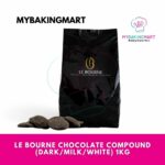 Le Bourne Chocolate Compound Coins (Dark / Milk / White) 1kg - Halal Coklat