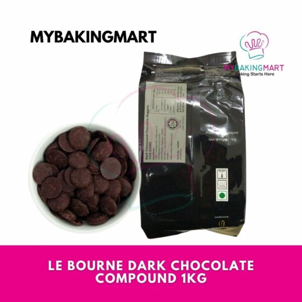 Le Bourne Chocolate Compound Coins (Dark / Milk / White) 1kg - Halal Coklat - Image 2