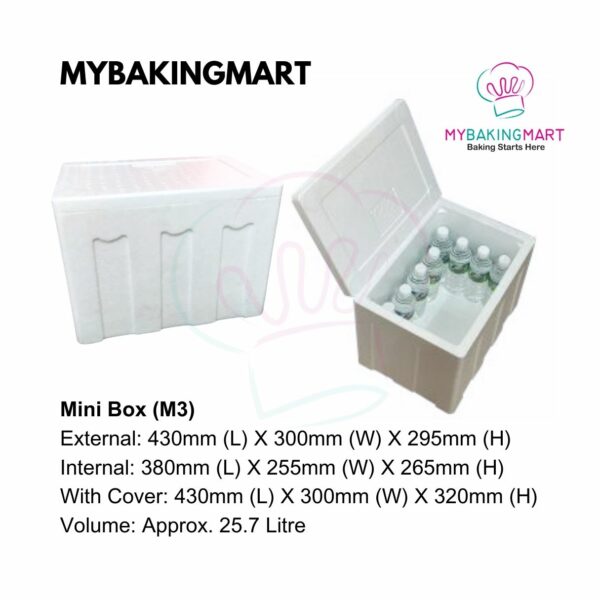 Polystyrene Box / Foam Box M3 25.7 Litre - Tong Ais - Image 2