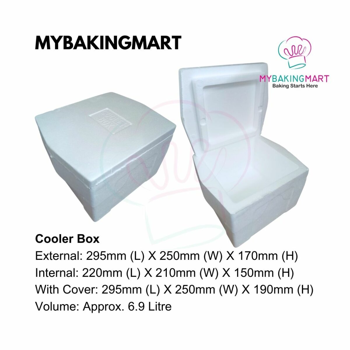 Polystyrene Box / Foam Box Cooler Box 6.9 Litre - Tong Ais - Image 2