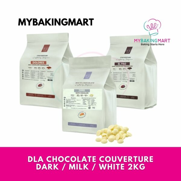 DLA Chocolate Couverture 2kg - Dark Couverture / Milk Couverture / White Couverture - Image 8