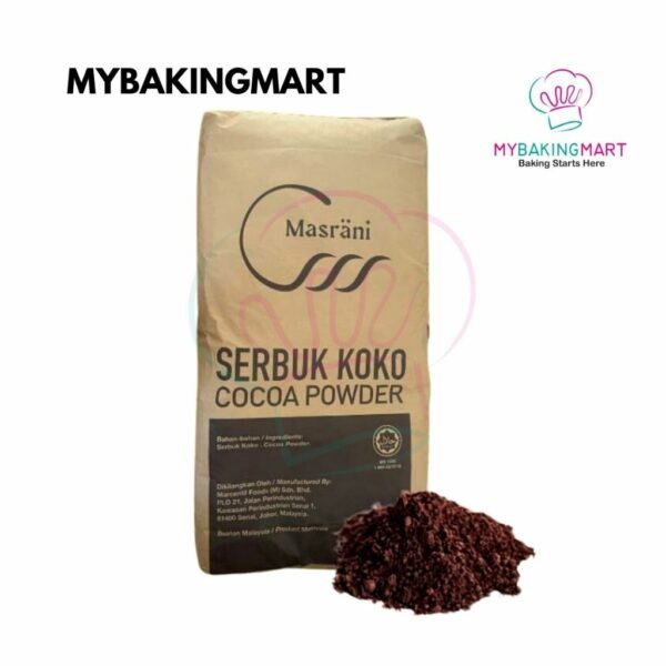 Masrani Alkalized Cocoa Powder 1kg (Repacked) - Serbuk Koko Halal - Image 2