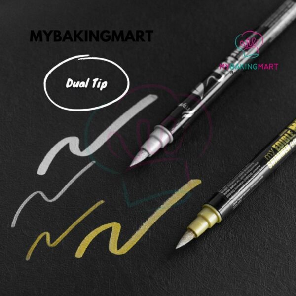 Myflavor Shimmer Brush Pen 3g Gold / Silver - Image 3
