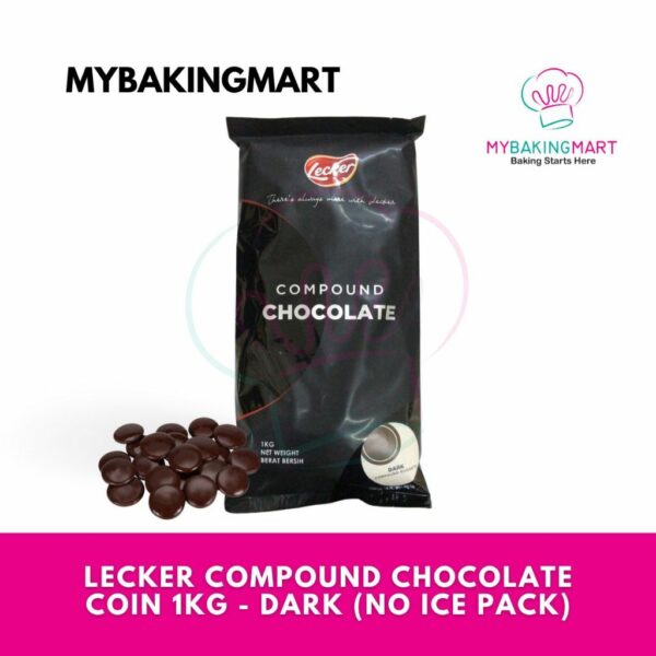 Lecker Chocolate Compound Coins 1kg - Dark / Milk / White - Image 2